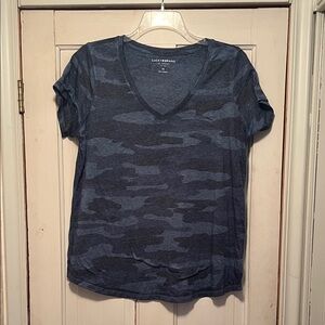 Lucky Brand Navy Camo Short Sleeve Tee